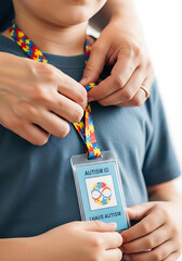 Minimalist Autism Awareness Graphic Resources on White Background