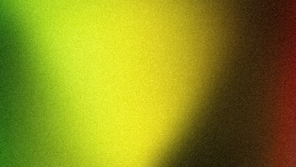 Fototapeta premium Vibrant 4K abstract grainy gradient with a warm transition of bright lime green, sunny yellow, earthy brown, and deep red. High-quality textured backdrop