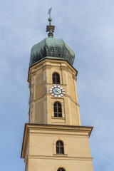 Fototapeta premium Clock Tower of Franziskanerkirche Church in Graz, Austria