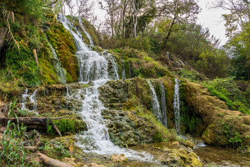 Obraz premium Waterfalls in Krka National Park, Croatia – Lush Green Nature Landscape