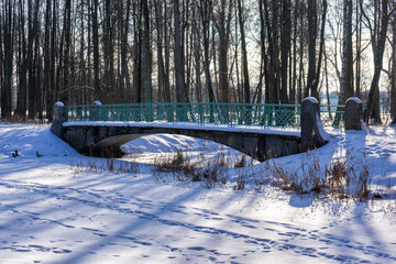 Ogrody pałacowe w Choroszczy zimą, Podlasie, Polska © podlaski49