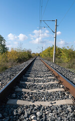 Obraz premium railway, the means of train transport, the way of carrying people and goods