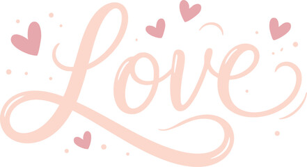 Love word elegant grey calligraphy typography design © Deea88