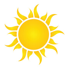 Sun Icon Vector Illustration &ndash; Yellow Shining Sun with Rays. Brighten your designs with this Yellow Sun Icon Vector Illustration, featuring a vibrant sun with shining rays that create a warm, positive