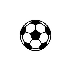 Fototapeta premium A minimalist black and white soccer ball icon on a transparent background