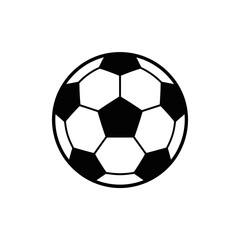 Fototapeta premium A black and white vector graphic of a soccer ball with a minimalist design