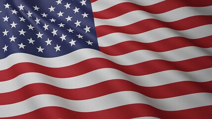 Fototapeta premium The iconic american flag waving proudly in the wind with vivid colors