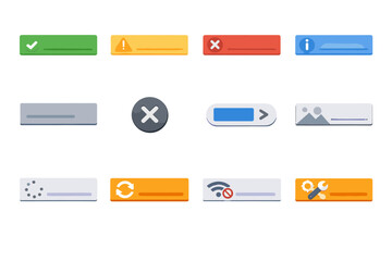 Dismiss banner offline icon flat alert vector state placeholder success notice color