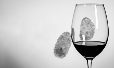 Evidence of Presence: A Wine Glass Marked with Fingerprints