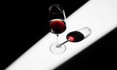 Caustic Light: A Wine Glass Casting a Ring Shadow