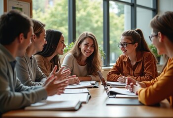 Fototapeta premium Immersive Language Program Abroad Connecting Cultures Through Shared Learning