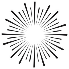 Obraz premium Radial Bursting Lines Creating a Starburst Explosion Effect with Energetic Streaks Emanating Outward