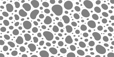 Fototapeta premium Seamless vector illustration of a black and white cat silhouette pattern for textile wallpaper and animal print design decoration