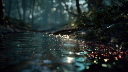 Fototapeta premium Magical Stream in Forest