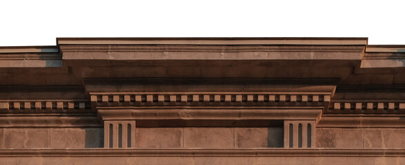 Elements of architectural decorations of buildings, columns and capitals, gypsum moldings, wall textures and patterns. On the streets in Barcelona, public places. © Kozlik_mozlik