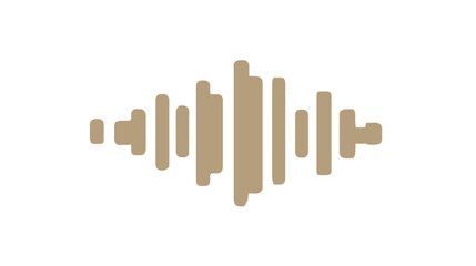Obraz premium Modern Audio Sound Waves Equalizer Graphic. Digital Music Spectrum Visualization Icon on Clean White Background.