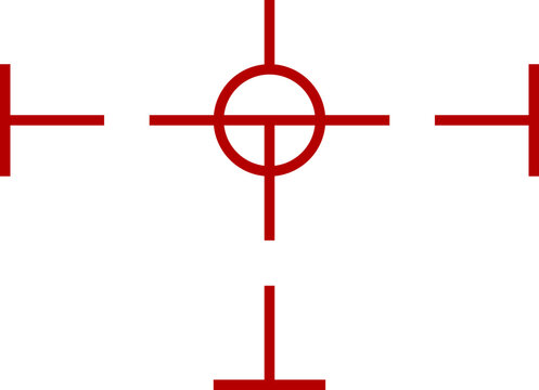 Red Crosshair Target Symbol