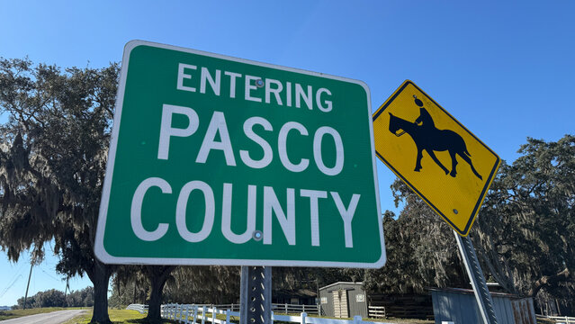 Pasco county Florida street sign 