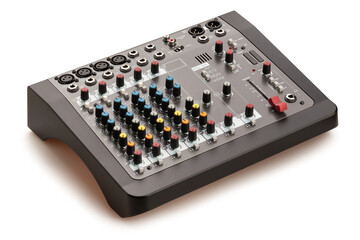 recording mixer path isolated on white