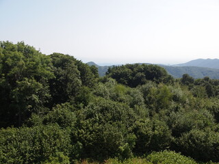 Obraz premium View from Japetić peak - 879 m (Žumberak – Samoborsko gorje Nature Park, Samobor, Croatia)
