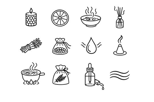 Lavender vector bundle bowl orange simple herbal icon beeswax generation image symbol