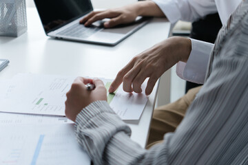 Accountant assessing numbers in office for precise valuation documents