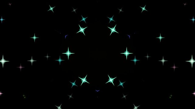 Glowing Stars and Smiley Face Animation.