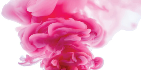 Fototapeta premium Abstract swirling crimson cloud formation against a pristine white background.