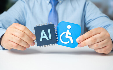 Implementing AI to help people with disabilities. Devices and technology making life easier. Smart...