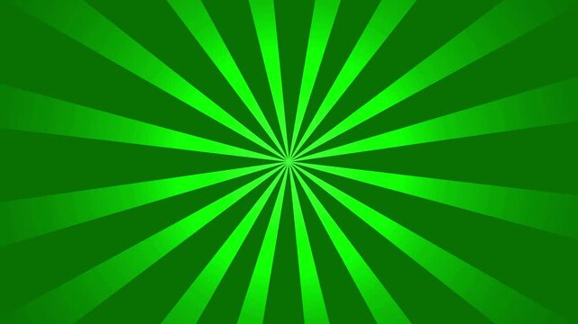 Starburst green moden retro futuristic rotating animated background	