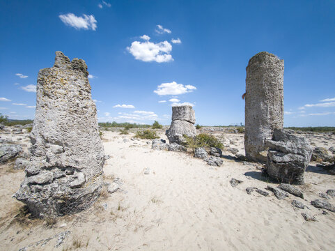 Rock formation Pobiti Kamani (Upright Stones), Bulgaria