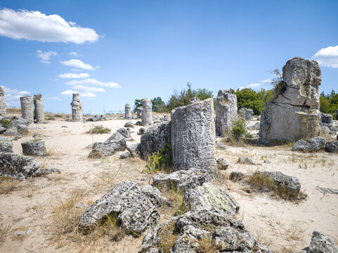 Rock formation Pobiti Kamani (Upright Stones), Bulgaria