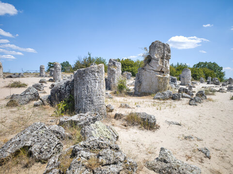 Rock formation Pobiti Kamani (Upright Stones), Bulgaria