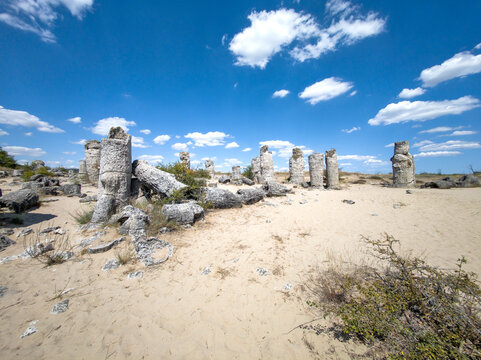 Rock formation Pobiti Kamani (Upright Stones), Bulgaria