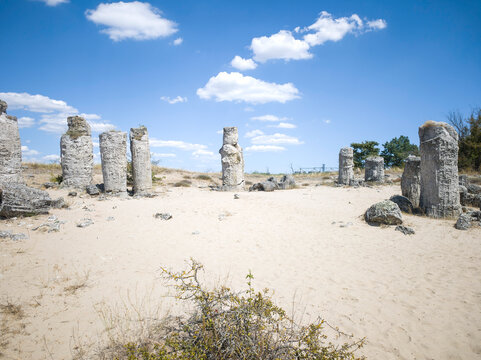 Rock formation Pobiti Kamani (Upright Stones), Bulgaria