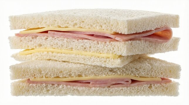 Sandwich de Miga stacked layers of thin crustless bread ham and cheese