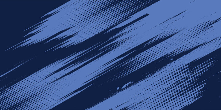 Abstract Brush Background with Sporty Style and Halftone Effect. Brush Stroke Illustration for Banner, Poster, or Sports Background. Scratch and Texture