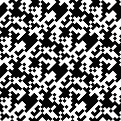 Seamless random diagonal black and white pattern background - monochrome vector graphic design