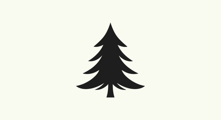 Obraz premium Black tree silhouette on a light background