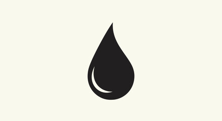 Fototapeta premium Black water drop symbol isolated