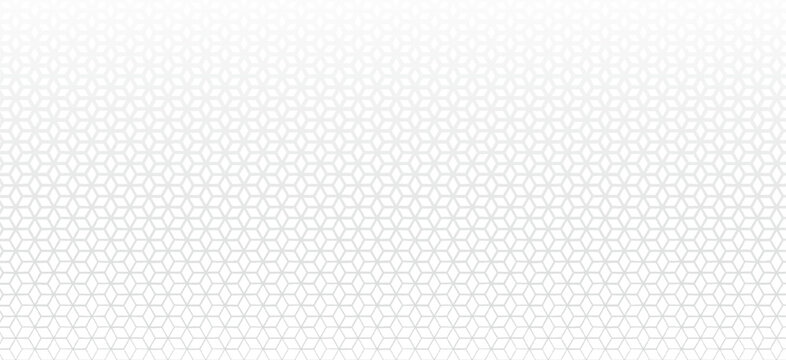 White minimalist hexagonal grid background with subtle gradient fade. Modern technical geometric mesh pattern for clean UI design, architectural sketching and technology backdrop. Elegant light textur