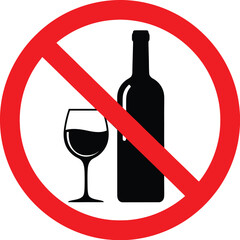 No alcohol consumption allowed warning sign