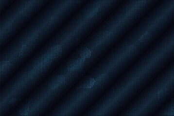 Fototapeta premium An immersive digital landscape where luminous blue binary streams undulate through a dark, textured void. This sophisticated visualization captures the rhythmic flow of data, blending high-tech aesthe