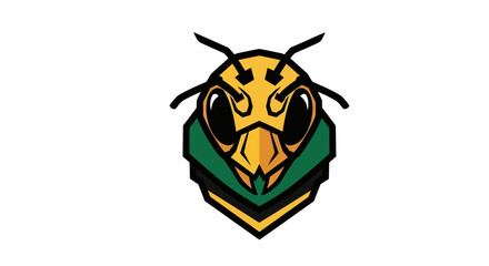 Obraz premium Stylized hornet illustration on white background