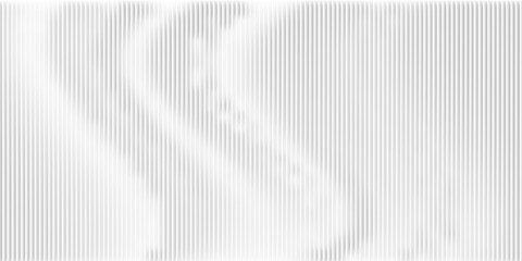Transparent corrugated plastic ribbed glass background with abstract line patterns. 3D gradient light effects for retail windows or architectural panels. Vintage chrome reflections or polycarbonate. © suprikacenhk