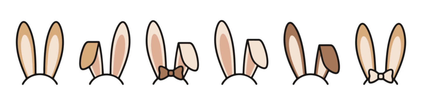 Cartoon easter bunny ears illustration