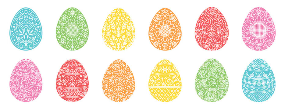Colorful easter eggs