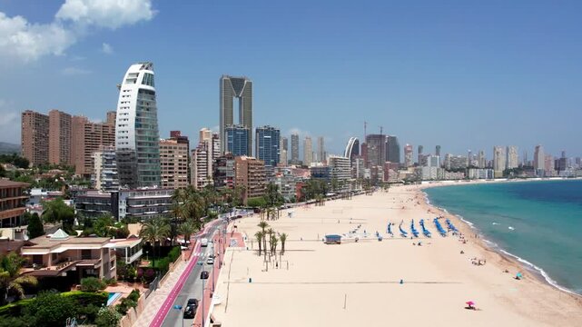 Beautiful Benidorm in Spain, beach, sea, sun, holidays
