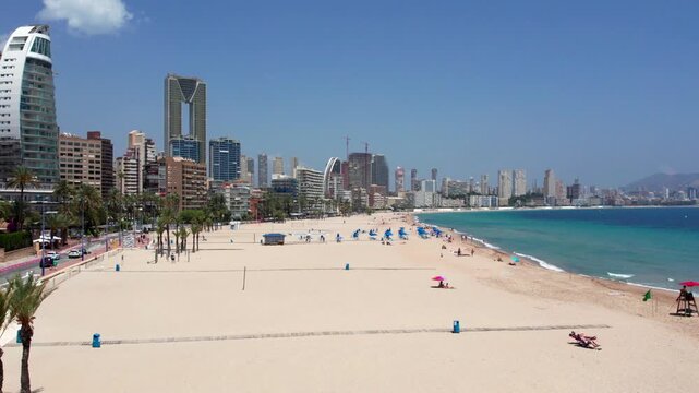 Beautiful Benidorm in Spain, beach, sea, sun, holidays