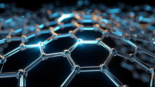 Explore Nanotechnology With an Abstract Microscopic Render That Reveals Intricate Details of Molecular Structures and Their Unique Properties